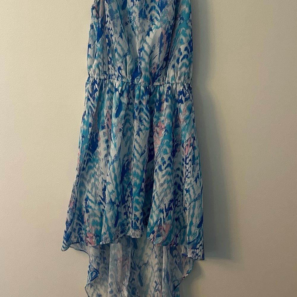 Forever 21 Blue and White Abstract Dress